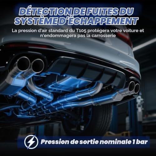 MR CARTOOL Machine à Fumée Automotive avec Indicateur de Pression et Débitmètre de Fumée et Pompe à Air, EVAP Machine à Fumée pour Véhicules, DC 12V Détection de Fuites de Fumée de Carburant – vue 7