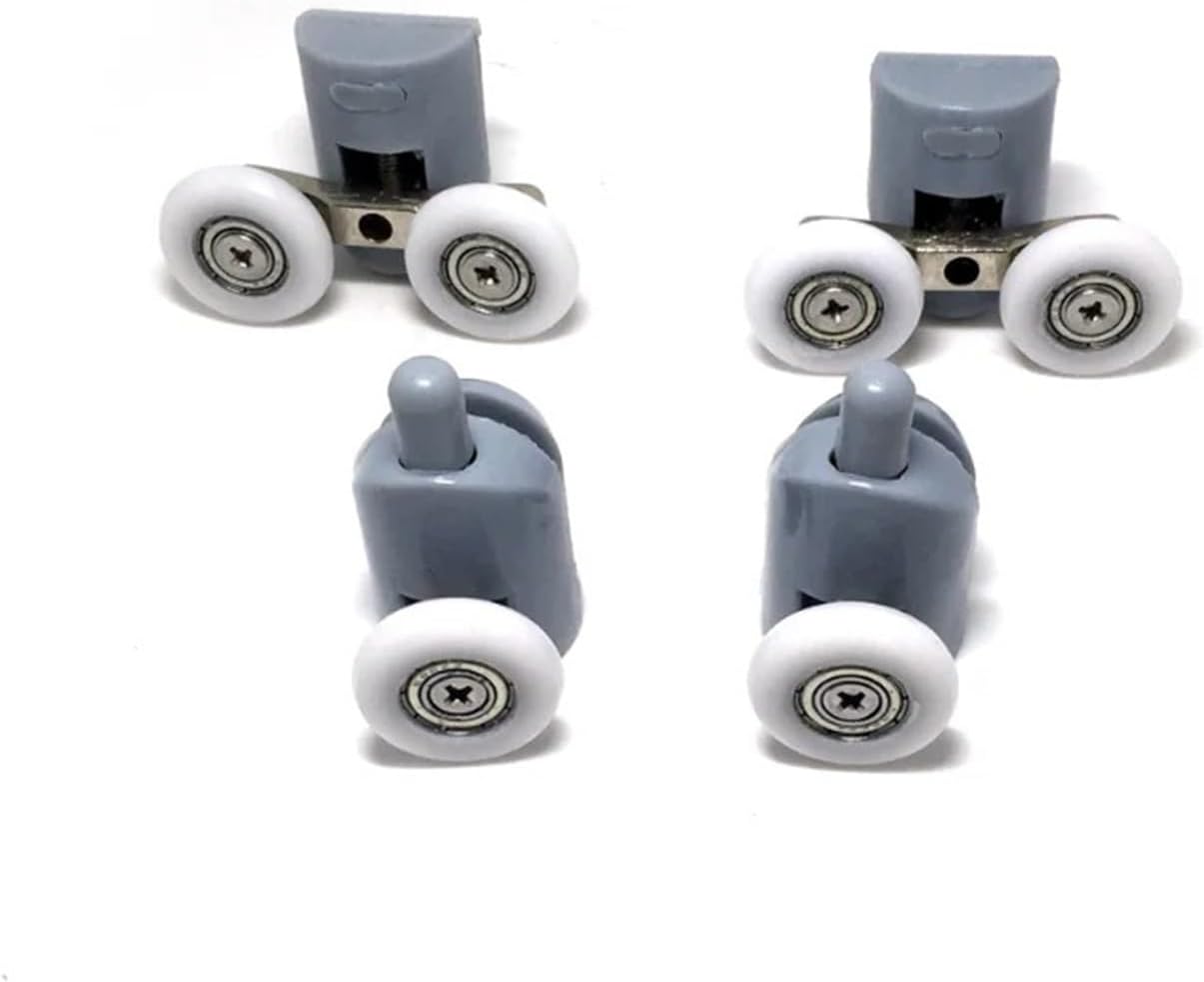 SBTRKT 4pcs Shower Rooms Cabins Pulley &Shower Room Roller/Runners/Wheels/Pulleys Diameter 2double Top +2 Singel Bottom (Color : 23mm)