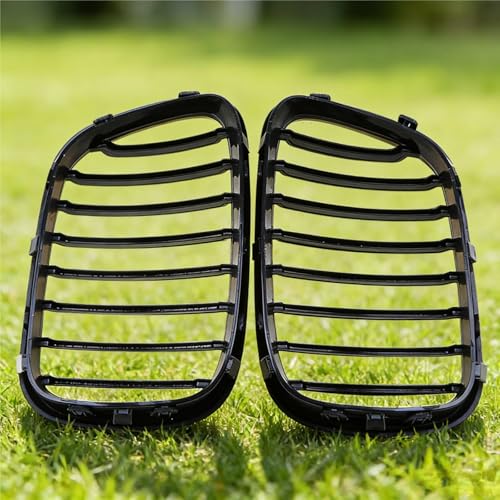 Calandre centrale avant BMW X5 E53 résout grilles cassées noir mat 2pcs - 4