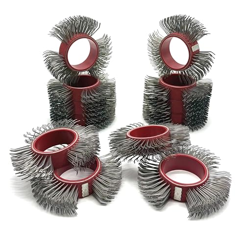 Image of 12PCS,Abrasive Wire Wheel Belt, Bristle Blasting Wheels for Surface Blaster | 0.7mm Carbon Spring Steel, 23mm Coarse Wire Wheel, Metal Blaster Wheels