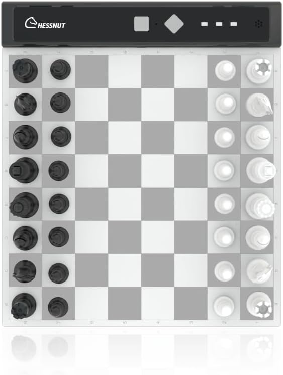 Chessnut Go Ultimate hordozható elektronikus sakkbábú mágneses rögzítéssel szürke