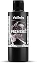Vallejo Surface Primer Color | Black Acrylic Primer 200 ml (6.76 fl.oz.) | Matte Finish and Fast Drying | Perfect for Airbrushing and Great Adhesion to Figurines and Scale Models