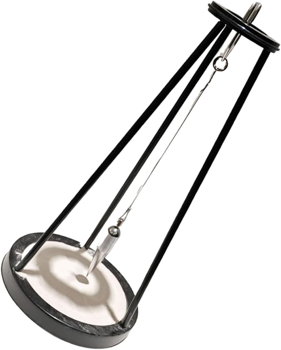 Creative Newton Gravity Sand Pendulum Desktop Metal Decor for Office and Home, Black Sand Art Kinetic Sculpture, Modern Stress Relief Table Ornament