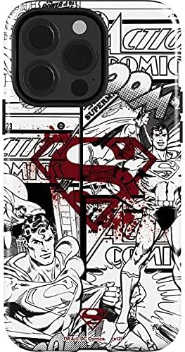 Skinit Impact Phone Case Compatible with iPhone 13 Pro - Officially Licensed DC Comics Superman Comic Pattern Logo in Red Design