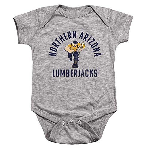 Northern Arizona University Official Lumberjacks Logo Unisex Infant Snap Suit for Baby,Athletic Heather, 24 Months