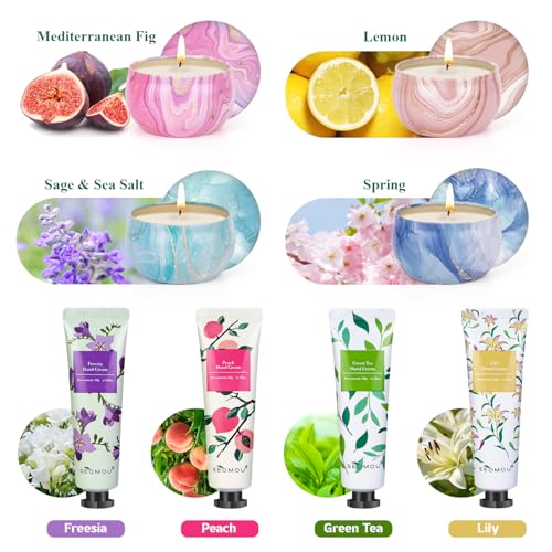 Gifts for Women - Candles Gift Set & Hand Cream Lotion Set (8 Pack), Ideal for Birthday Gifts,Teacher Appreciation Gifts, Christmas Gifts Set, Stocking Stuffers for Mom, Friend, Coworker - Image 3