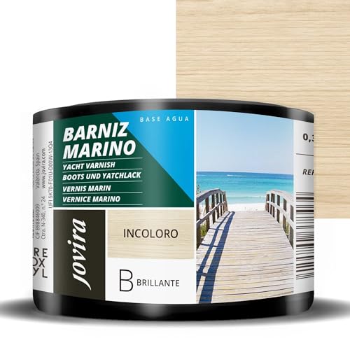 JOVIRA PINTURAS Vernis Marin À l'eau Spéciale résistance dans Les environnements Marins. (375 Millilitres, Brillant)