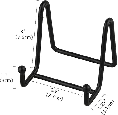 Miniatura 9 de Soportes de placa para exhibición, soporte de caballete de hierro, soporte de exhibición de marco de fotos para fotos, placa decorativa, plato, arte