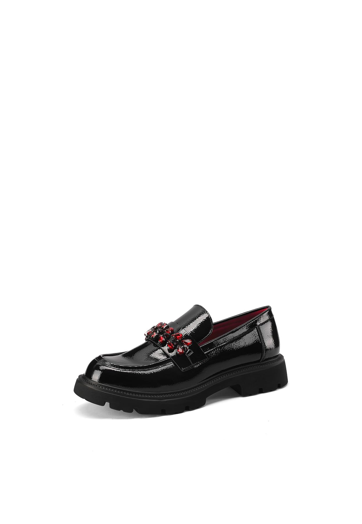 QUEEN HELENA Damskie mokasyny z kryształkami na co dzień eleganckie buty X31-49