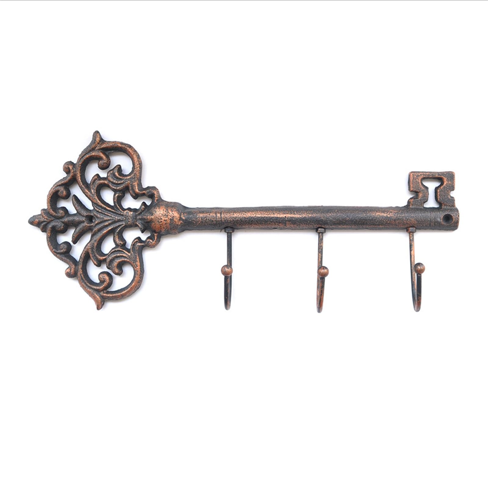 Ylfkwlhrw Brass Cast Iron Coat Hooks Vintage Cast Iron Garden Tool Wall-Mounted Coat Key Hook For Coats Keys Bags