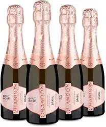 Kit Espumante Chandon Rosé Brut Baby 187 Ml 4 Garrafas