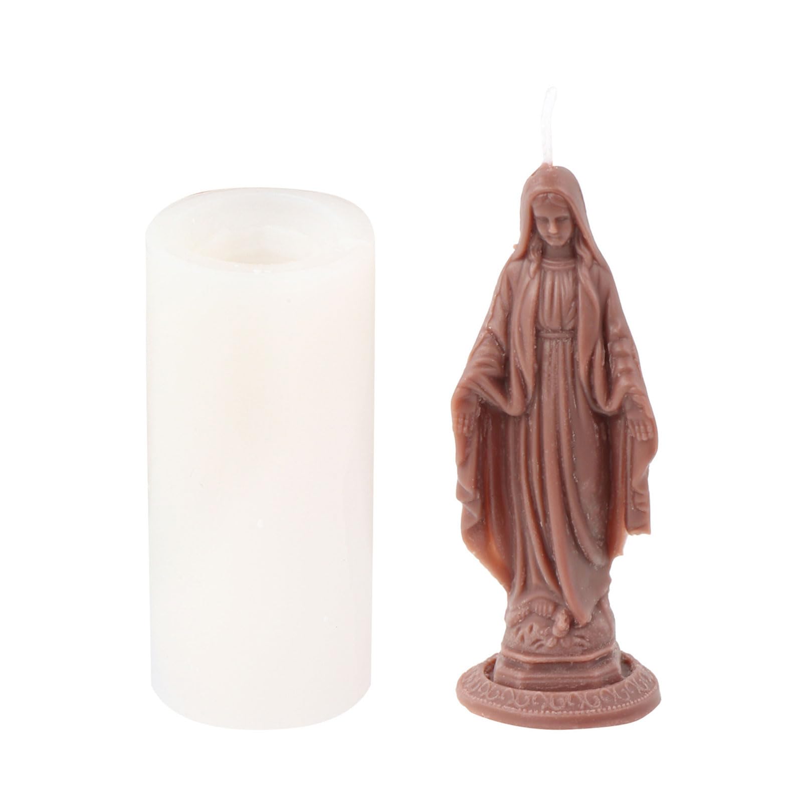 Moule Silicone Vierge Marie Famille Sainte - Moule Bougie Résine Plâtre Savon