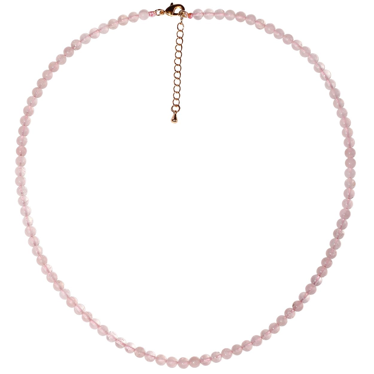 Simple 4mm Gemstones and Crystals Choker Necklace Unisex 16"-18"