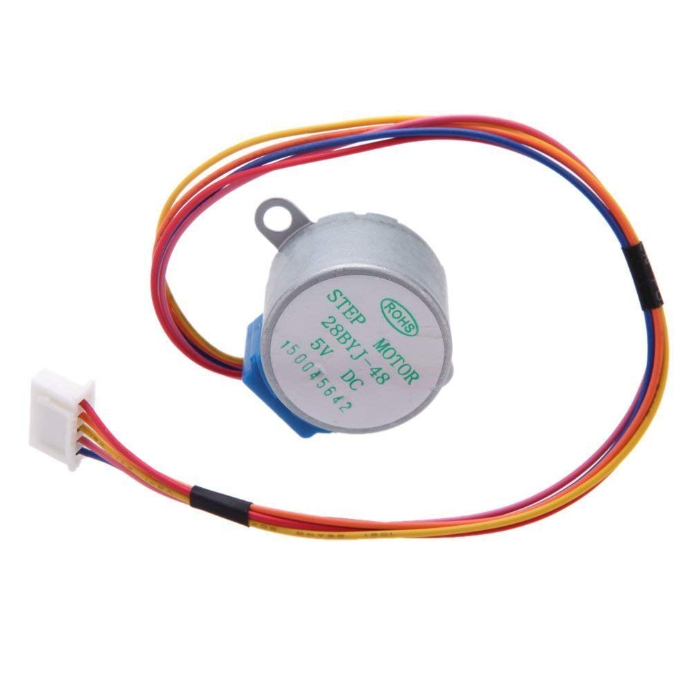 28BYJ-48 5V Stepper Motor Unipolar Geared Mini DC Motor 5-Wire with 64:1 Reduction Ratio for Precision Control Robotics DIY Embedded Projects Compatible with UNO Rduino