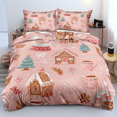 Parure de lit rose réversible microfbre pour chambre fille