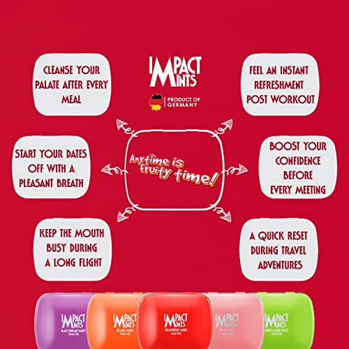Image of Impact Mints Sugar Free Mints Strawberry 14g - Pack of 3, 42 g