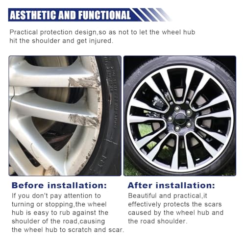 image for BDZMC 8M Car Wheel Rim Edge Protector, Rubber Hub Guard, Vehicle Tire 