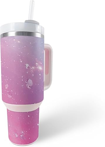 MightySkins Skin - Vaso de vinilo compatible con Stanley The Quencher H2.0 FlowState de 40 onzas, diamante rosa, funda protectora, duradera y única,