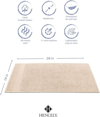 Miniatura 5 de Hencely Juego de 2 toallas de mano de lujo (16 x 28 pulgadas), algodón turco suave, absorbente, de secado rápido, para cara, cuerpo, cocina y baño