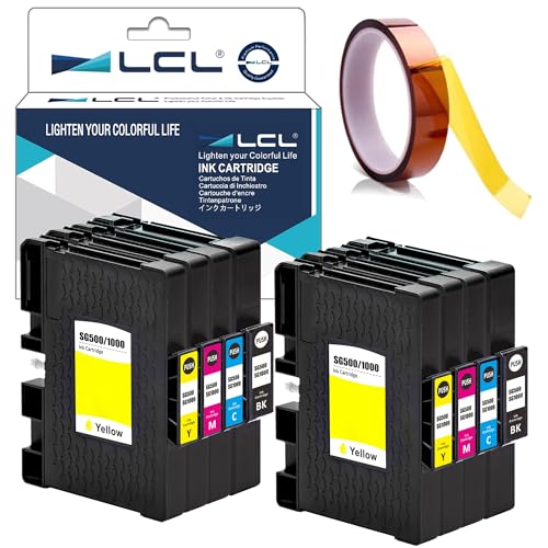 LCL Cartucho de Tinta de Sublimación SG500 SG1000 PRINTAN Dink High Yield (8PK 2K2C2M2Y) Reemplazo para Sawgrass Virtuoso SG500 SG1000 Sublimation Printer