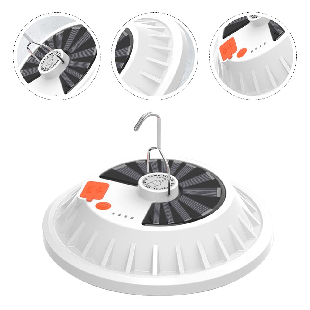 Latarnia kempingowa, latarnia kempingowa LED lampa słoneczna oświetlenie namiotu z hakiem wisząca lampa awaryjna do awaryjnego domu Camping piesze wycieczki