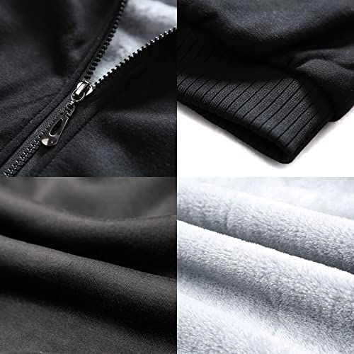 Custom Fleece Hooded Jacket Design Your Own 2 Side Print Front Back Thick Winter Warm Thermal Zip up Hoodie4