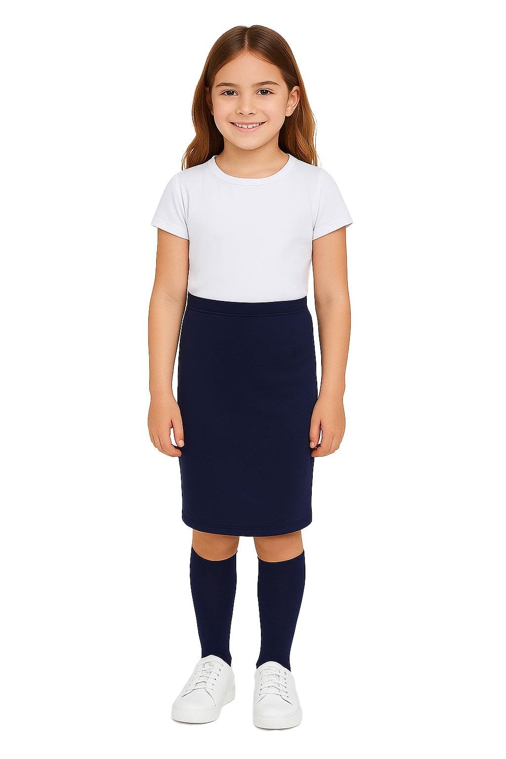 A2Z Kids Girls Pencil Skirt Soft Stretch School Casual Fashion Bottom