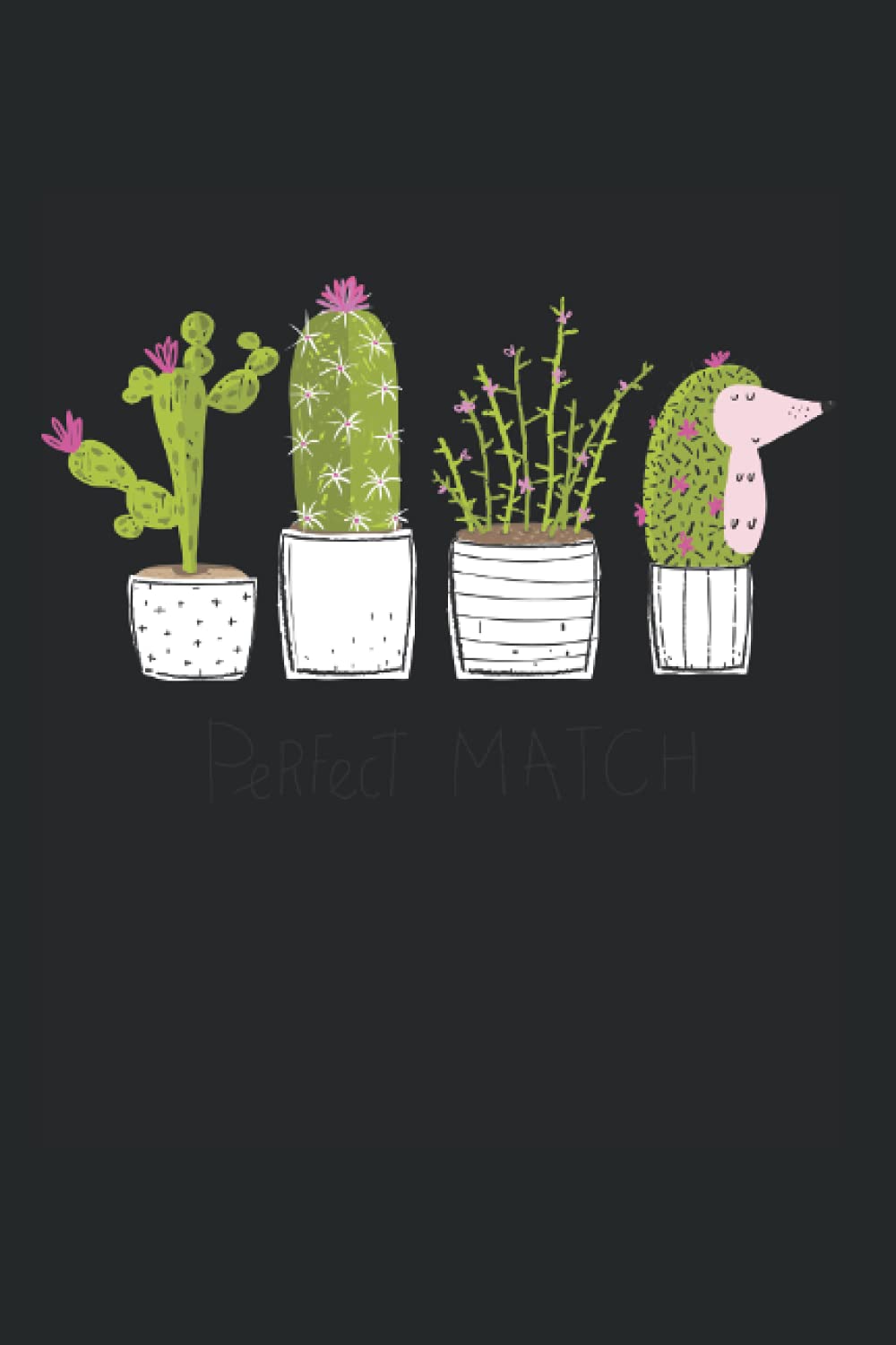 Igel Perfect Match | Kakteen & Kaktus: DIN A5 Liniert 120 Seiten / 60 Blätter Notizbuch Notizheft Notiz-Block Lustige Kaktus Pflanze Geschenke für Kakteen Liebhaber