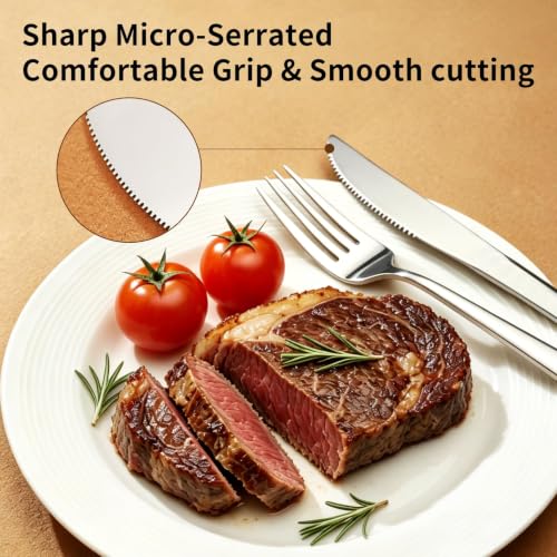Silverware Set with Steak Knives, 36-Piece Flatware Set for 6 Cutlery Set - image 6