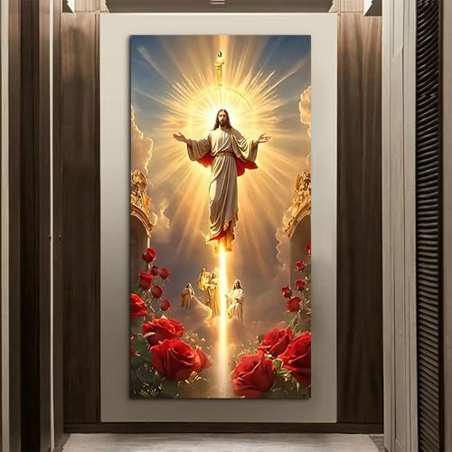 Décoration murale vintage Ascension de Jésus grande toile pour purifier l'atmosphère