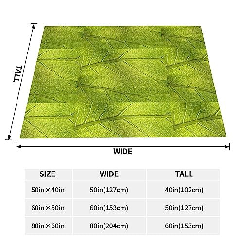 Couverture veines de feuilles vertes pour des soirées cocooning chaleureuses sur le canapé - 5