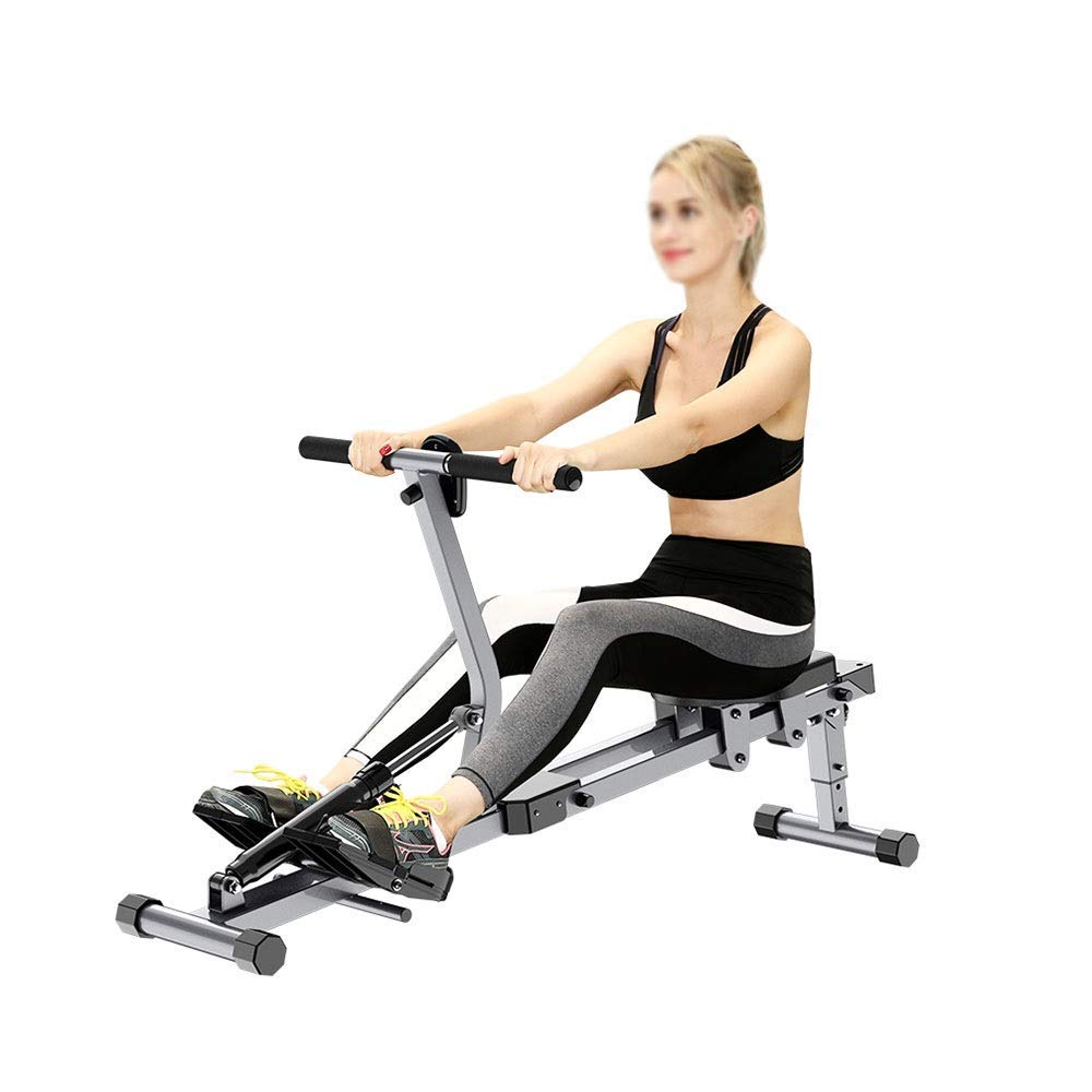 AYCDL Rowing Machine Adjustable Home Rowing Machine, Male and Female Weight Loss Muscle Training Water Rowing Machine, Foldable Steel Aerobic Exercise Fitness Equipment