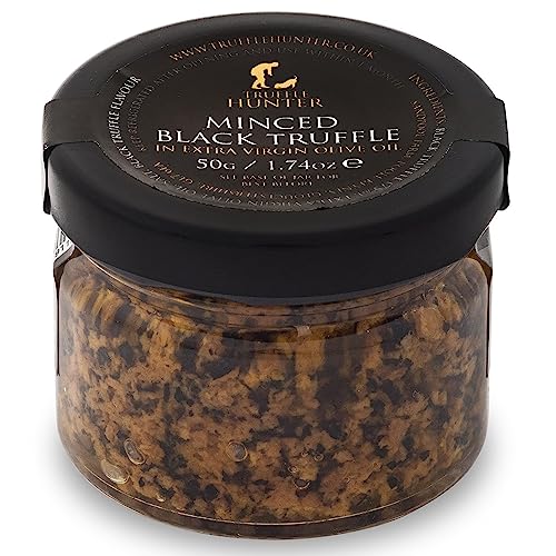 TruffleHunter - Truffe Noire Hachée - Truffes Conservées dans de l'Huile d'Olive Extra Vierge -...