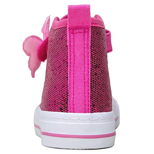 Toandon Kids Adorable Fashion High Top Casual Canvas Sneakers4