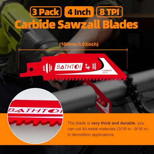 4-Inch Carbide Blade 3-Pack