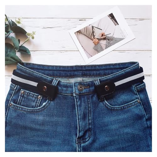 Women's belt buckle jeans pants without buckle elastic belt men's and women's invisible belt airdrop3