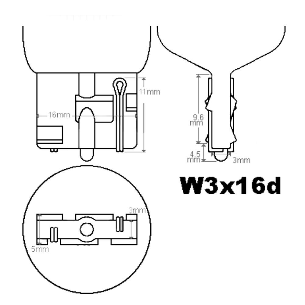 LIGHTWORLD24 10 x W21W T20 12V 21W | Halogenowe lampy samochodowe | wyjątkowo trwały | 7440 W3X16D do światła hamowania, światła cofania i kierunkowskazu