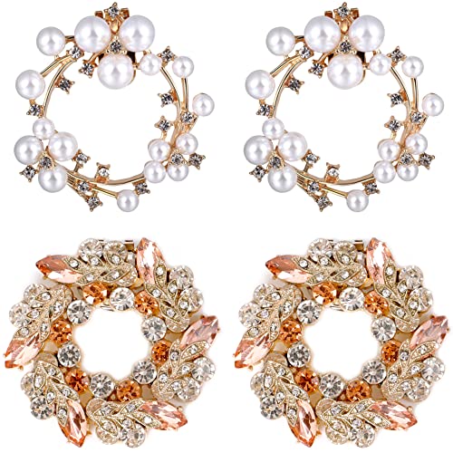 Niuhong 2 Paar Strass Perle Schuh Charm Kristall Schuhe Clips Elegante Schuhschnallen Mode Schuhdekoration Clip Hochzeitsschuhe Dekoration Charms Abnehmbar Schuhclips Schnalle Damen Und Mädchen (A) Cover