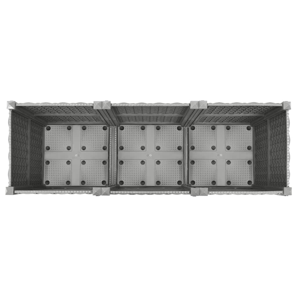 vidaXL Lit Surélevé, Bac à Fleurs, Pot de Plantes, Boîte à Fleurs, Jardinière de Jardin Patio Terrasse Balcon, Gris Clair 120x40x38 cm Polypropylène