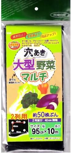 Amazon フォレスト 園芸シート 穴あき大型野菜マルチ 2条用 95cmx10m 園芸用シート