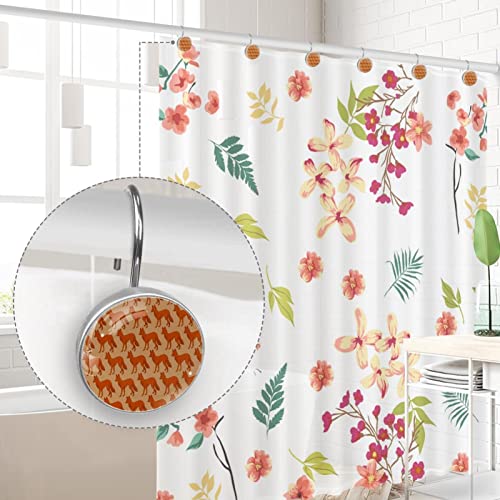 Crochets de douche renards orange pour décorer une salle de bain familiale
