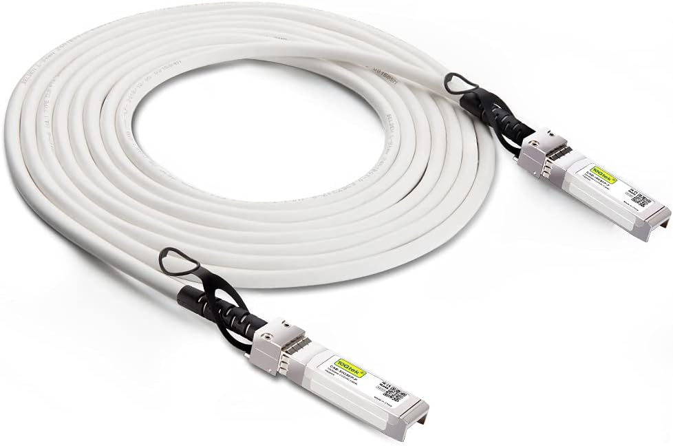 [White] Colored 10G SFP+ DAC Cable - Twinax SFP Cable for Ubiquiti UniFi Devices, 4-Meter(13.1ft)