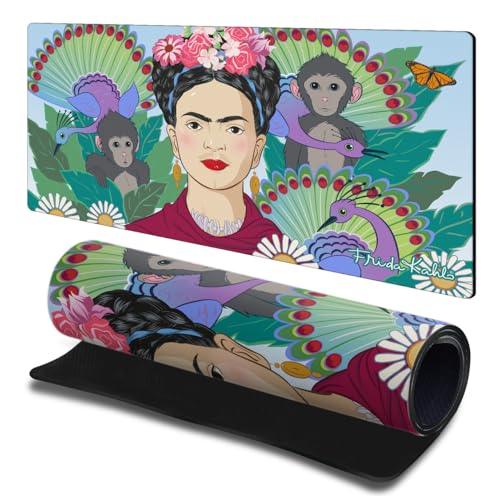 Tapis de souris pour jeux et bureau Frida Kahlo, idéal pour sublimer votre espace PC fixe