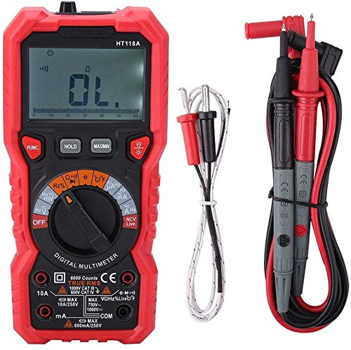 StarNY HT118A Digital Multimeter with test leads and temperature probe