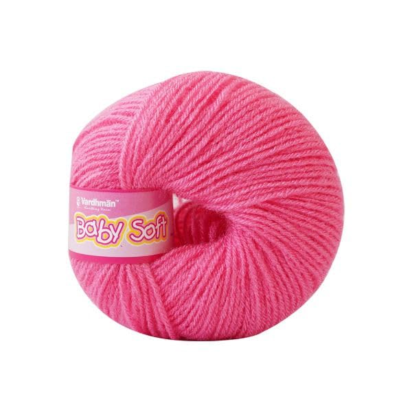 Image of Vardhman BabySoft Knitting Yarn | 100% Acrylic Wool | 4 Ply | Thin Knitting & Crocheting Hook Thread & Lightweight | Special Baby Wool | 150 Grams (6 Balls of 25g) | Machine Washable | Ideal for Blankets, Hats, Booties Ultra-Soft for Baby Sweaters, Blankets, Caps, Socks, Soft toys, Art & craft (Gajri 22 + Black 21)