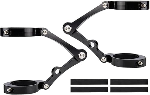 KICRY Soporte Universal de Montaje de Faro de Motocicleta Negro 39-41mm Tubos de Horquilla Aluminio CNC Soporte de Faro Delantero Compatible con