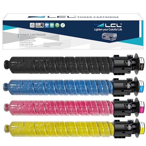 Image of LCL IM C2510 Toner Cartridge Replacement for Ricoh 842554 842557 842556 842555 for Ricoh IM C2010 IM C2010A IM C2510 IM C2510H Printer (4-Pack KCMY)