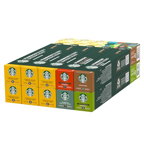 STARBUCKS Paquete Variado Blonde Espresso Roast de Nespresso, Cápsulas de Café 10 x 10 (100 Cápsulas) - Exclusivo en Amazon