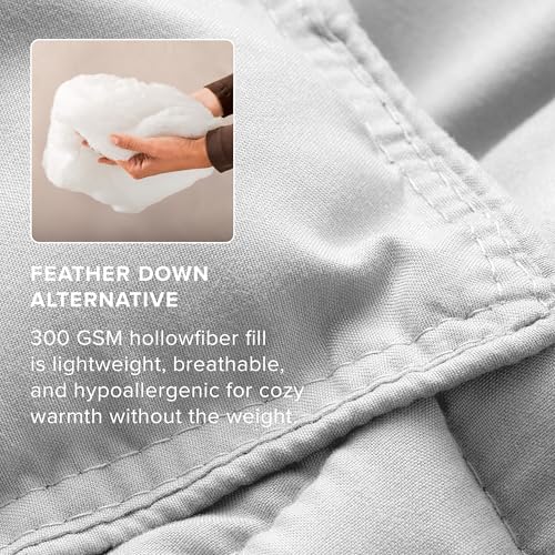 Image of Bare Home Comforter Set - Queen Size - Ultra-Soft - Goose Down Alternative - Premium 1800 Series - All Season Warmth (Queen, Cloud Grey)