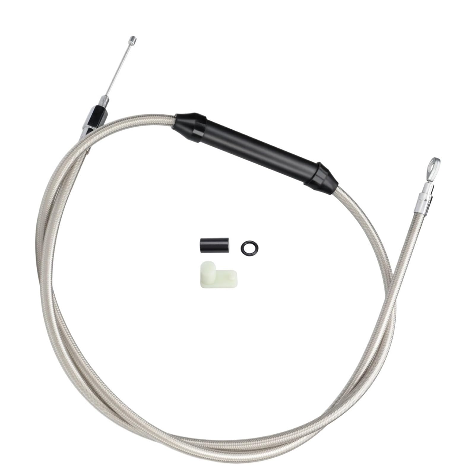 Kable napędowe Do Sportster XL 1986-2013 i 2004-2025 Przedłużona linka sprzęgła w oplocie ze stali nierdzewnej modeli Motocyklowe kable napędowe(160CM Silver)